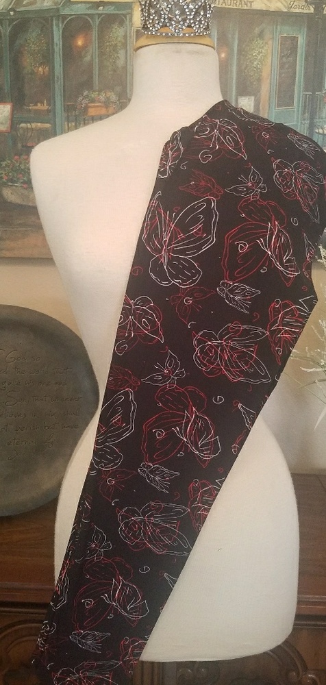 Butterflies Red & White leggings